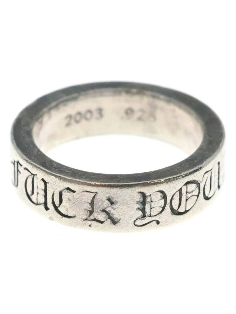 Chrome Hearts Spacer Fck You Ring Silver